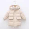 New Children's Clothing Medium and Long Children's Cotton Clothes Small and Medium Children's Hooded Thickened Coat Boys and Girls' Cotton Coat