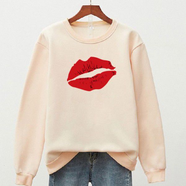 Loose, slim and minimalist sweater temperament Women's round neck long sleeved top Autumn and winter