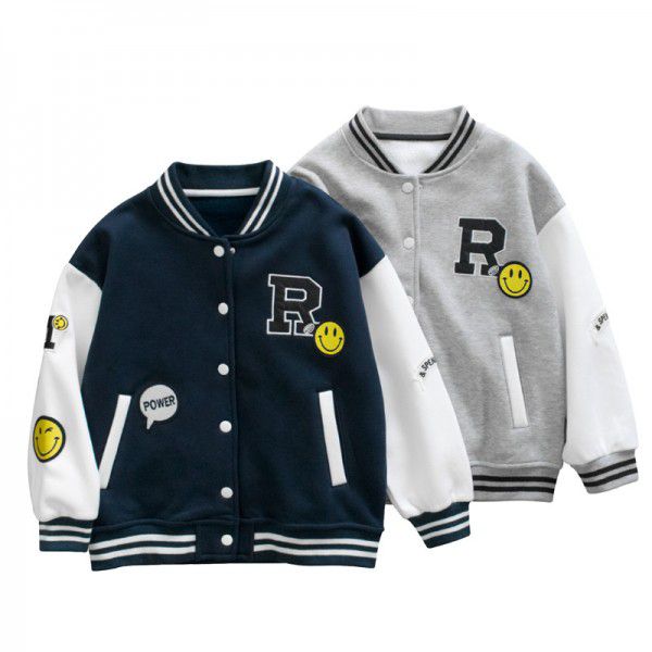 Children's outerwear, men's baseball suit, women's middle school, big children's sweater, fleece 