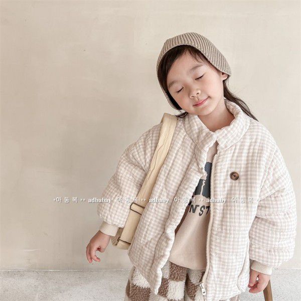 Children's clothing, children's winter clothing, Korean version, plush and thick cotton jacket, girls' winter jacket, down