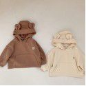 Children's spring bear hooded sweater for babies and children's Korean version of early spring coat for babies and children's cute outerwear 