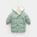 New children's down cotton-padded clothes, boys' middle and long girls' winter clothes, Korean version cotton-padded clothes, baby's thickened coat 