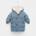 New children's down cotton-padded clothes, boys' middle and long girls' winter clothes, Korean version cotton-padded clothes, baby's thickened coat 