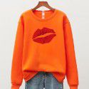 Loose, slim and minimalist sweater temperament Women's round neck long sleeved top Autumn and winter