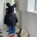 Winter new children's cotton jacket Mickey plush down jacket ear hooded down jacket 