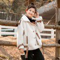 Girls' Plush Coat Autumn and Winter New Mid sized Children's Fur Integrated Pellet Fleece Children's Clothing Lamb Hair Coat