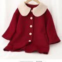 Girls' Woolen Coat Autumn and Winter New Children's Clothing Fashionable Children's Retro Mid length Double sided Cashmere Coat