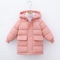 New Children's Clothing Medium and Long Children's Cotton Clothes Small and Medium Children's Hooded Thickened Coat Boys and Girls' Cotton Coat