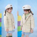 New Children's Clothing Medium and Long Children's Cotton Clothes Small and Medium Children's Hooded Thickened Coat Boys and Girls' Cotton Coat