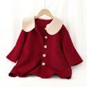 Girls' Woolen Coat Autumn and Winter New Children's Clothing Fashionable Children's Retro Mid length Double sided Cashmere Coat