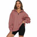 Lapel Large Sweater Women's Solid Loose Versatile Top