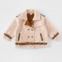 Girls' Plush Coat Autumn and Winter New Mid sized Children's Fur Integrated Pellet Fleece Children's Clothing Lamb Hair Coat