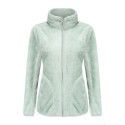 Coral fleece outdoor fleece jacket with two sides for lovers in autumn and winter plush thickened double-sided fleece cardigan jacket for women 