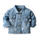 Autumn and Winter Children's Coat New Children's Denim Coat Long sleeved Red and Black Plaid Fake Two Piece Denim Shirt