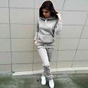 New Sweater Set Women's Long Sleeve Hooded Women's Top Casual Color Matching Pullover 