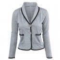 Solid casual and versatile colors show thin European and American small suit temperament coat for women in autumn and winter 