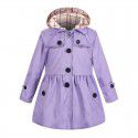 Spring and summer new British windbreaker for children and girls, thickened cotton jacket for children's clothing manufacturer approved cross-border