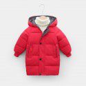 New children's down cotton-padded clothes, boys' middle and long girls' winter clothes, Korean version cotton-padded clothes, baby's thickened coat 