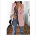 Fashion Polo Neck Slim Fit Cardigan Temperament Suit Coat Women