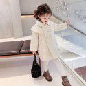 Girls' coat with cotton and thickened woolen top, autumn and winter clothing, small fragrant coat, baby cape, doll collar