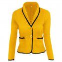 Solid casual and versatile colors show thin European and American small suit temperament coat for women in autumn and winter 