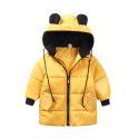 Boys' cotton jacket trendy children's thickened medium length cartoon ear girls' cotton jacket