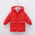 New Children's Clothing Medium and Long Children's Cotton Clothes Small and Medium Children's Hooded Thickened Coat Boys and Girls' Cotton Coat