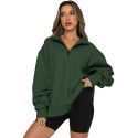 Lapel Large Sweater Women's Solid Loose Versatile Top