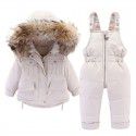 Children's down jacket set, new men and women's short hooded collar, baby and young children's Korean version thick coat 