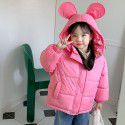 Winter new children's cotton jacket Mickey plush down jacket ear hooded down jacket 