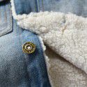 Winter New Children's Imitation Lamb Wool Lined Warm Denim Coat Fashion Korean Thickened Denim Top