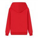 Cotton casual hooded pullover thickened plush solid color new spring and autumn versatile loose Japanese women's sweater 