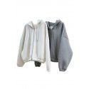 Early Spring New Air Sense Hooded Drawstring Sweater Design Sense Korean Sporty Loose Thickened Casual Coat Women 