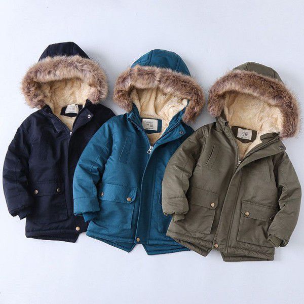 Cotton jacket, new winter fashion hooded boy's cotton jacket, children's cotton jacket