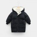 New children's down cotton-padded clothes, boys' middle and long girls' winter clothes, Korean version cotton-padded clothes, baby's thickened coat 