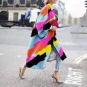 Autumn style flared sleeve jacket printed loose windbreaker for women