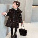 Girls' coat with cotton and thickened woolen top, autumn and winter clothing, small fragrant coat, baby cape, doll collar