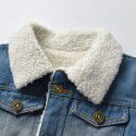 Winter New Children's Imitation Lamb Wool Lined Warm Denim Coat Fashion Korean Thickened Denim Top