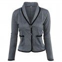 Solid casual and versatile colors show thin European and American small suit temperament coat for women in autumn and winter 