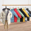 New Children's Down Coat Winter Mid length Thickened Coat Boys and Girls' Hooded Down Coat