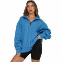 Lapel Large Sweater Women's Solid Loose Versatile Top