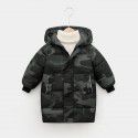 New Children's Down Coat Winter Mid length Thickened Coat Boys and Girls' Hooded Down Coat