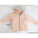 Baby cotton plush jacket with lining for warmth and bear shape