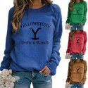 Autumn and Winter New Print Casual Loose Pullover Long Sleeve Women's Top Sweater Women's