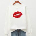 Loose, slim and minimalist sweater temperament Women's round neck long sleeved top Autumn and winter