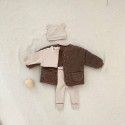 Baby Corduroy Thickened Cotton Coat Spring Style Baby Boys and Girls Cotton Clip Warm Cardigan Children's Small Cotton Coat Coat