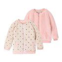 Baby cotton plush jacket with lining for warmth and bear shape