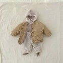 Baby Corduroy Thickened Cotton Coat Spring Style Baby Boys and Girls Cotton Clip Warm Cardigan Children's Small Cotton Coat Coat