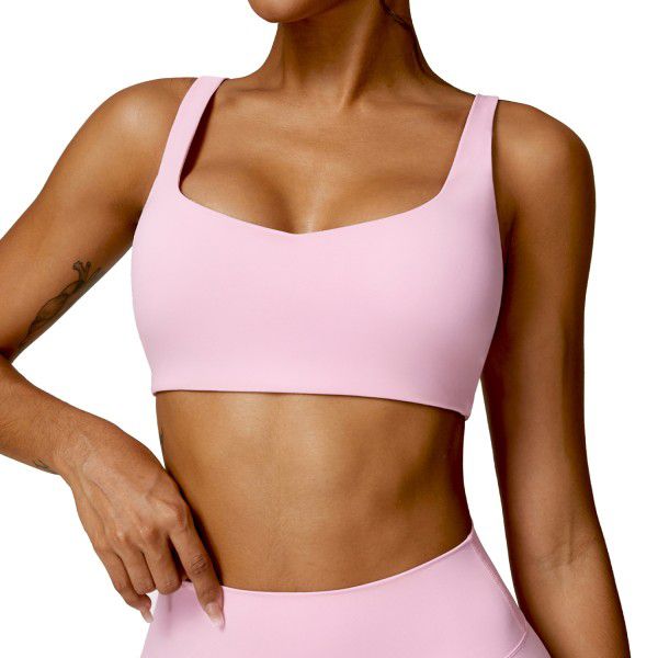 Tight and quick drying yoga suit, bra, running, beautiful back, sports bra, nude fitness vest