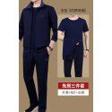 Three piece sportswear set for men's casual sports, spring and autumn running, middle-aged men